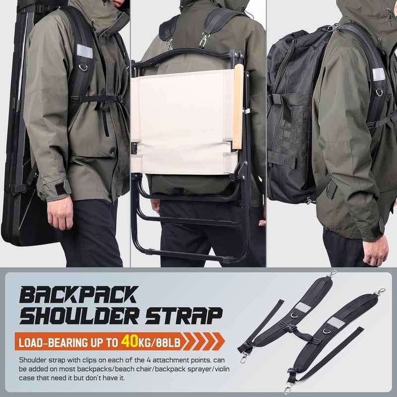 Pitozer Store Backpack Straps, Backpack Shoulder Strap for bags strap Replacement Padded Strap Adjustable with Metal/Plastic Clips - Image 5